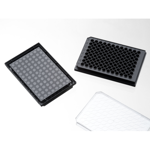 TC Surface 96 Well Black/Clear Bottom Plates - Transparent Bottom Option